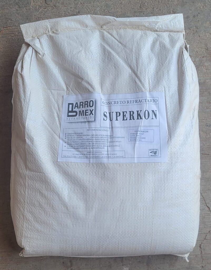 Concreto Refractario Superkón 25 Kgs