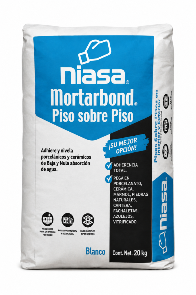Adhesivo Mortarbond Piso sobre Piso Niasa 20 Kgs